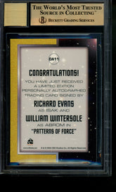 2010 Star Trek TOS William Wintersole Richard Evans Dual Autograph BGS 9.5/10